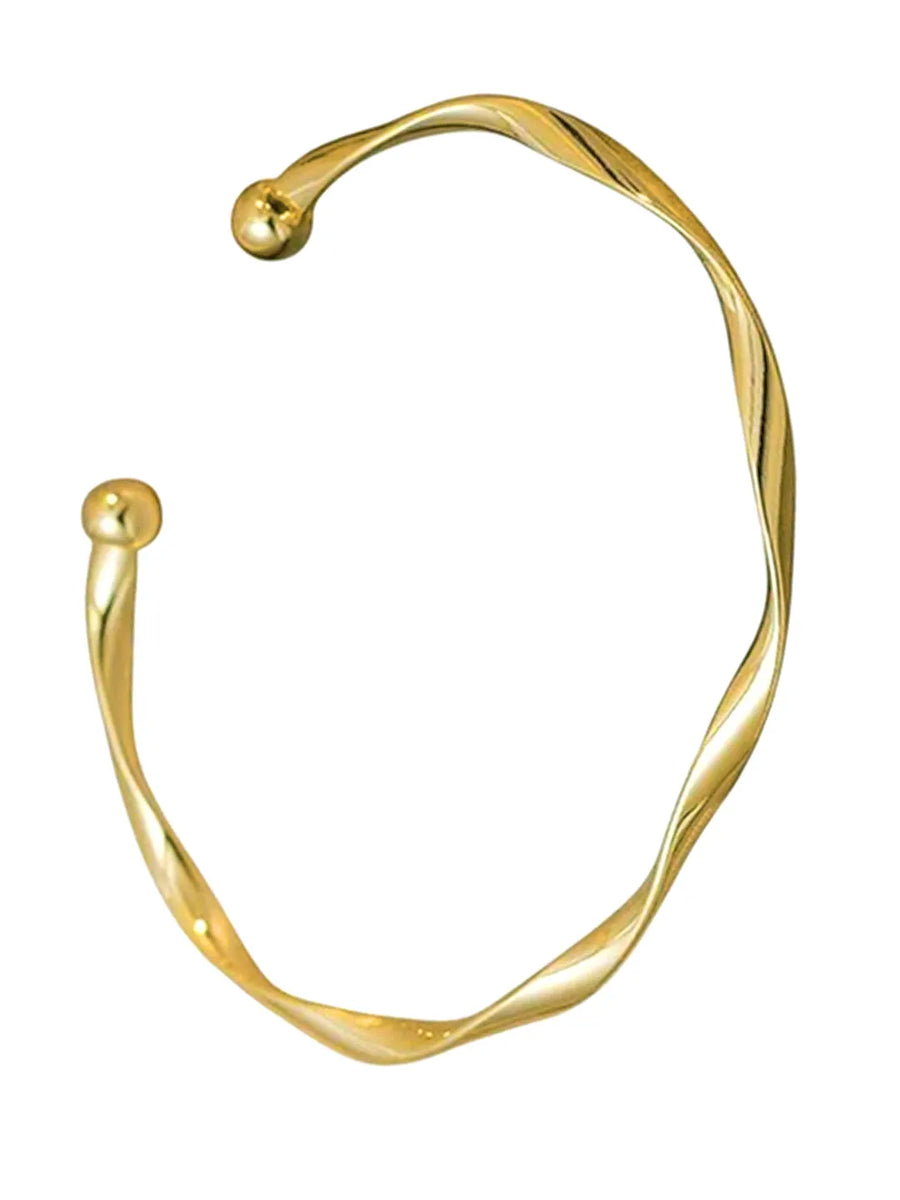 Sleek Twisted Kada with Open Ends
