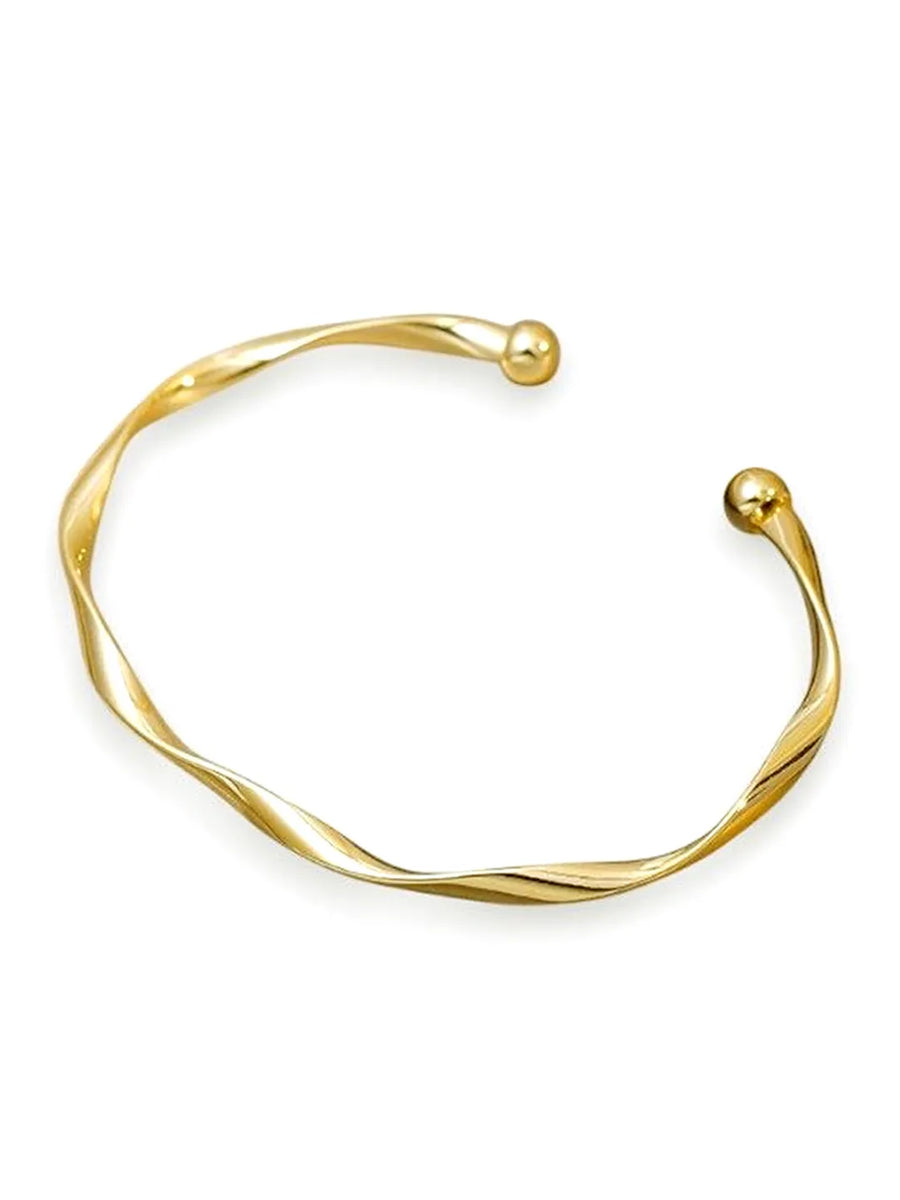 Sleek Twisted Kada with Open Ends