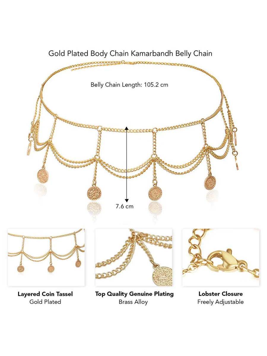 Dazzling Belly Chain | Sparkling Waist Jewellery by Peora

