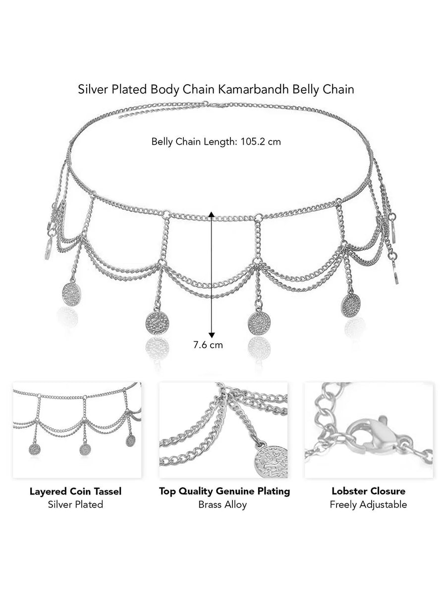 Dazzling Belly Chain | Sparkling Waist Jewellery by Peora

