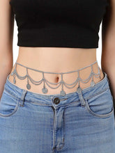 Glamorous Dazzling Belly Chain - Silver