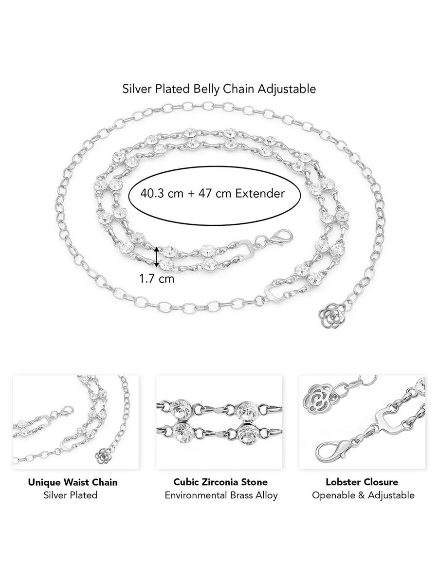 Waist Chain with Sparkles | Dazzling Belly Jewellery by Peora

