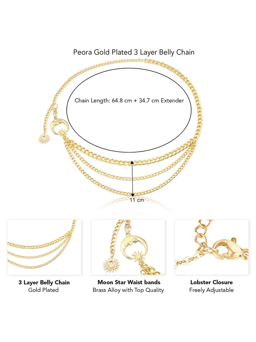 Layering Belly Chain Jewellery | Stylish Waist Chains by Peora