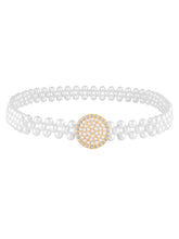 Classic Pearl Elegance Waist Kamarband - White