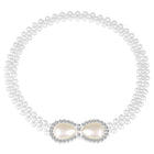 Modern Infinity Pearl CZ Waist Belt - White