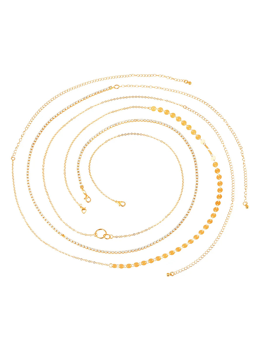 Golden Bead Glow Minimal Belly Chain - Gold