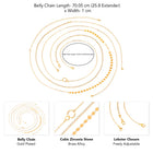 Golden Bead Glow Minimal Belly Chain - Gold