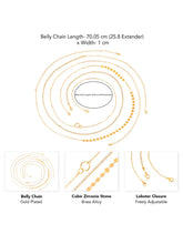 Golden Bead Glow Minimal Belly Chain - Gold