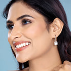 Sparkling Halo Crystal Drop Earrings