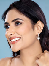 Sparkling Halo Crystal Drop Earrings