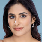 Sparkling Halo Crystal Drop Earrings