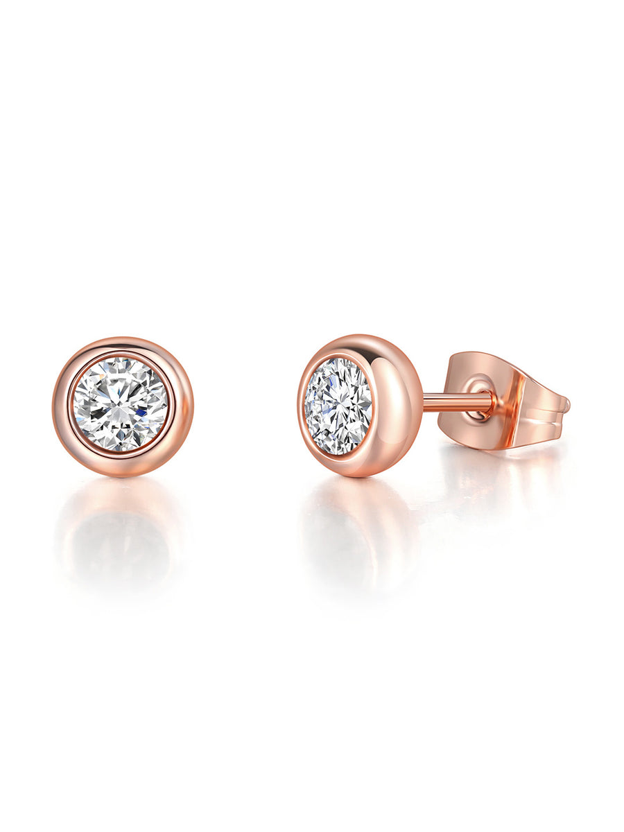 Luxury Crystal Stone Stud Earrings
