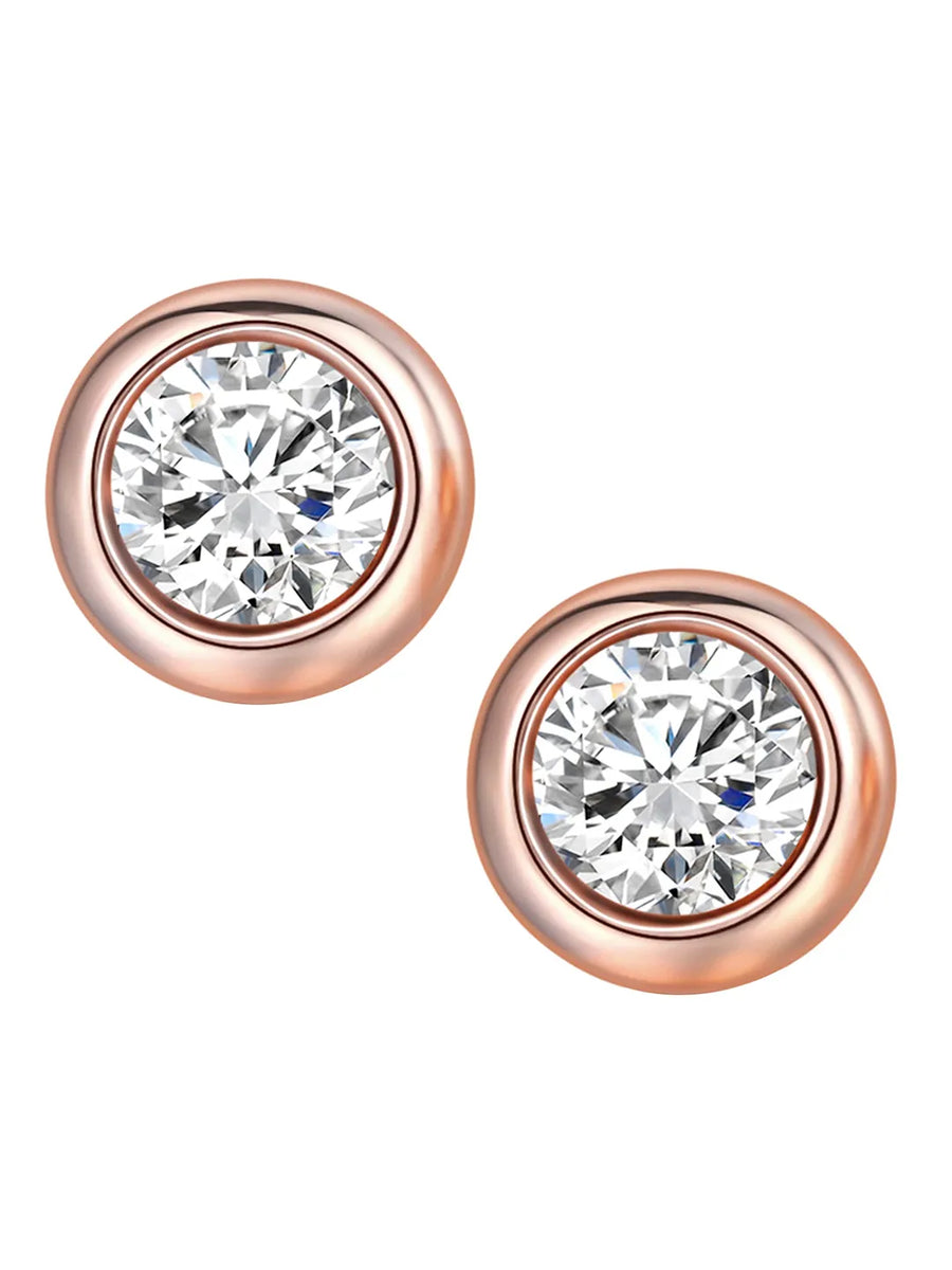 Luxury Crystal Stone Stud Earrings