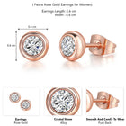 Luxury Crystal Stone Stud Earrings
