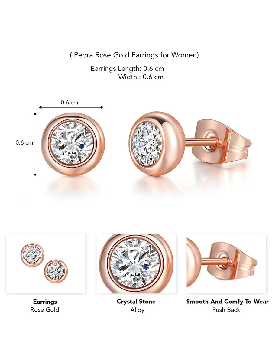 Luxury Crystal Stone Stud Earrings