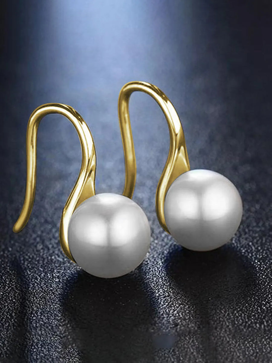 Graceful Elegance Pearl Accent Earrings