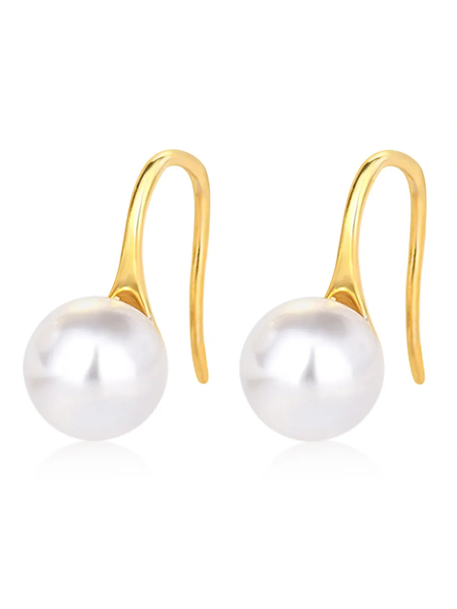 Graceful Elegance Pearl Accent Earrings