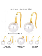 Graceful Elegance Pearl Accent Earrings
