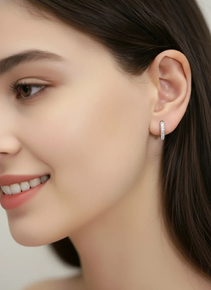Stylish Pearl Drop Hoop Earrings