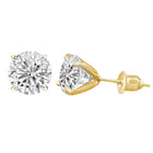 Classic Round CZ Stone Stud Earrings