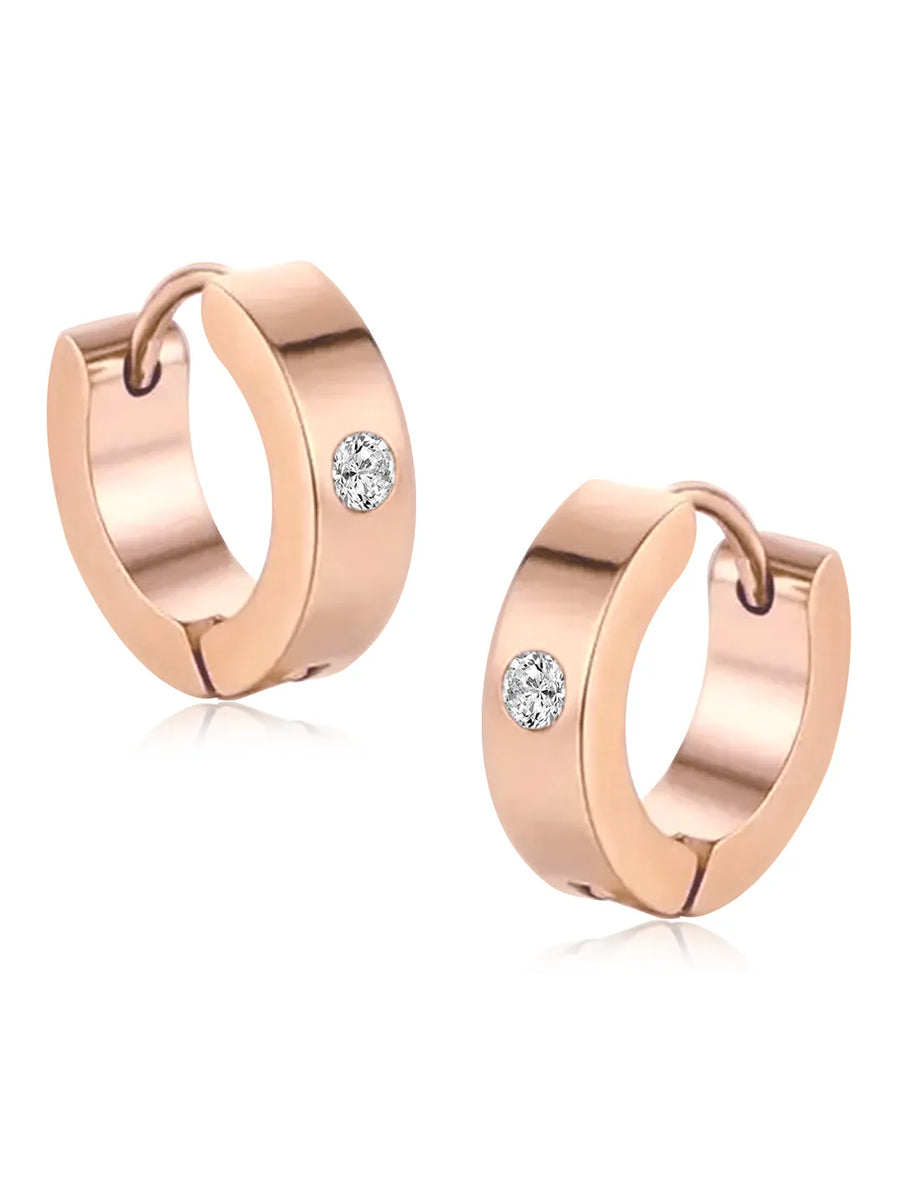 Glamorous Crystal Hoop Earrings