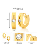 Glamorous Crystal Hoop Earrings