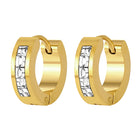 Sophisticated CZ Studded Hoop Earrings