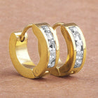 Sophisticated CZ Studded Hoop Earrings