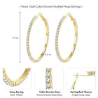 Eternal Gleam CZ Hoops Earring