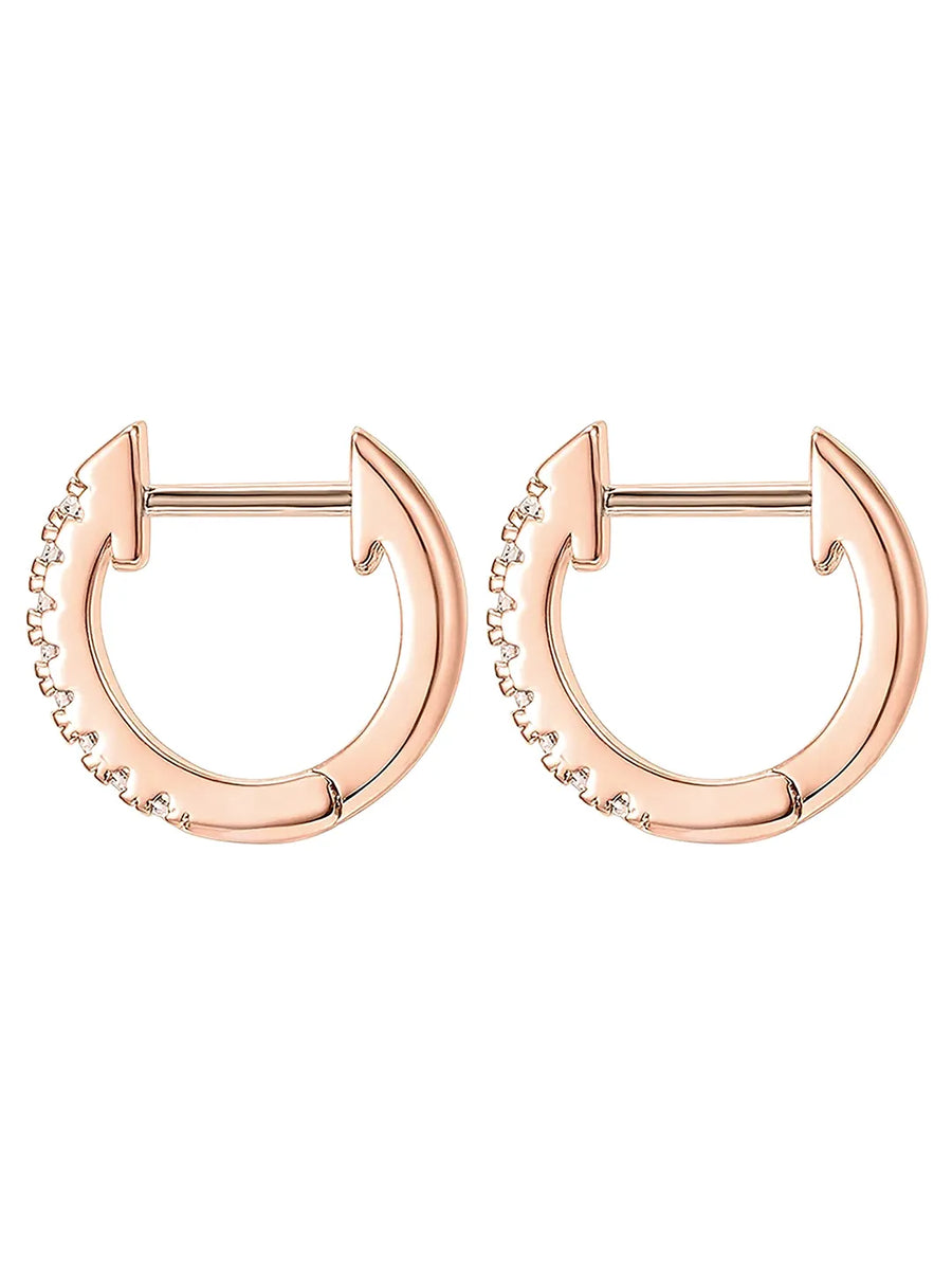 Rose Gold Plated AD Statement Earrings