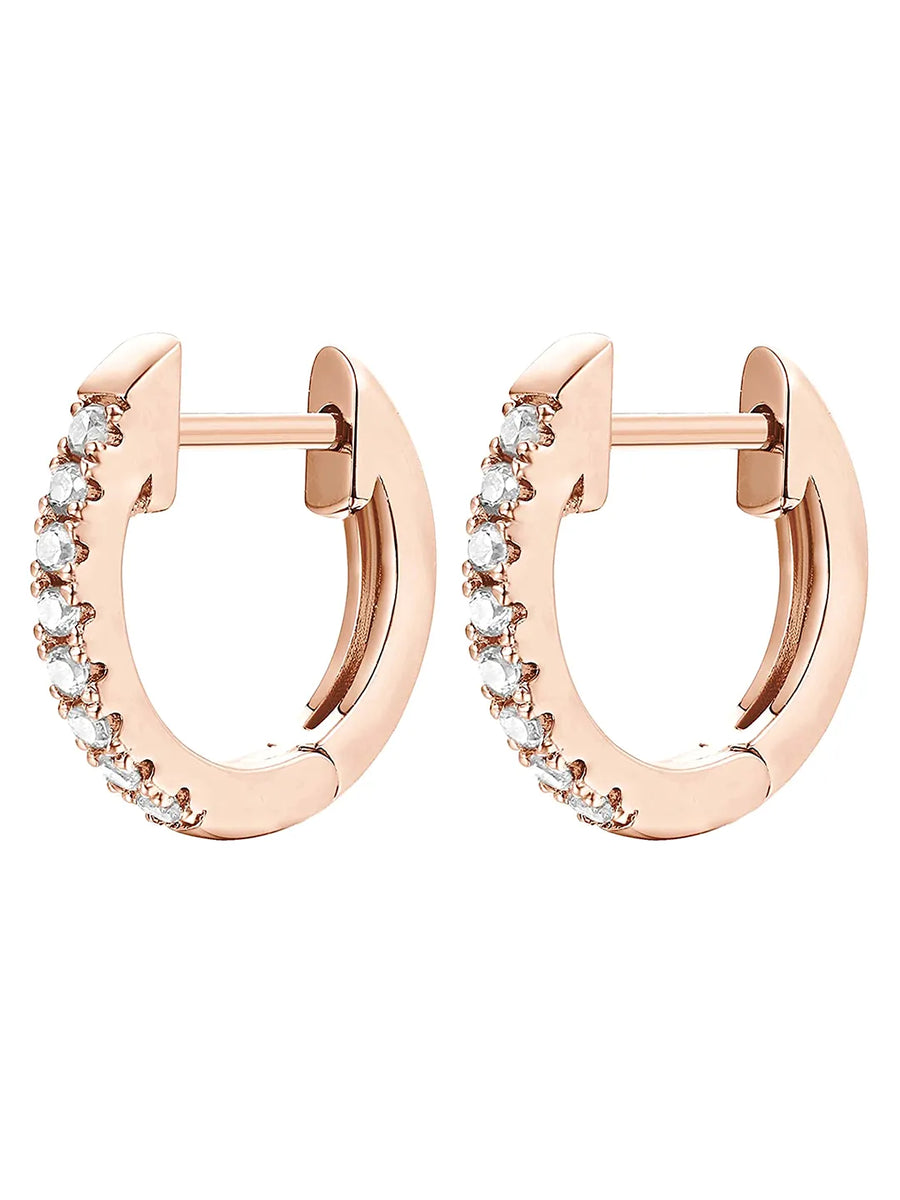 Rose Gold Plated AD Statement Earrings