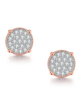 Sparkling Round CZ Stud Earrings