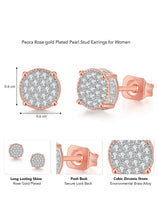 Sparkling Round CZ Stud Earrings