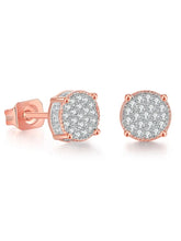 Sparkling Round CZ Stud Earrings