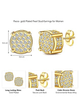 Sparkling Round CZ Stud Earrings