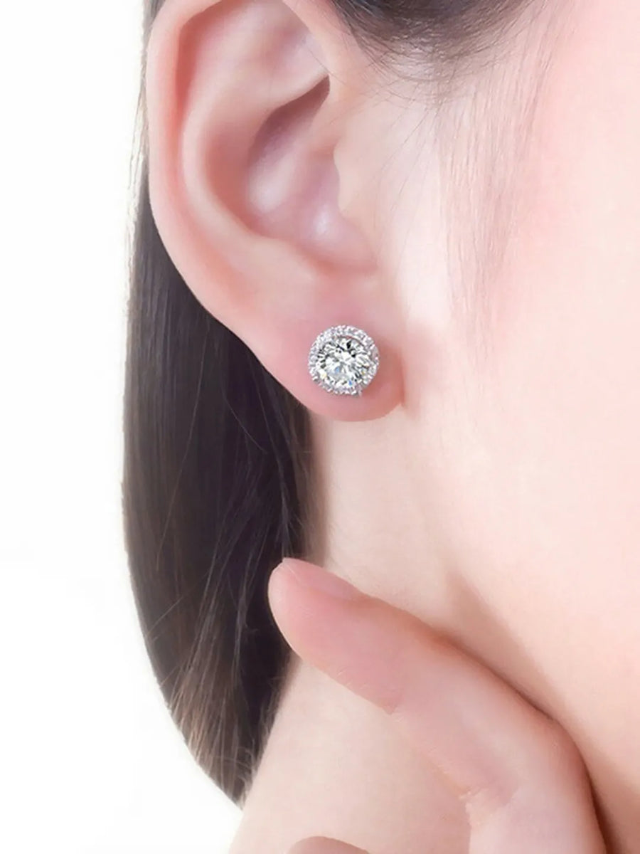 Rhodium Plated AD Heritage Earrings