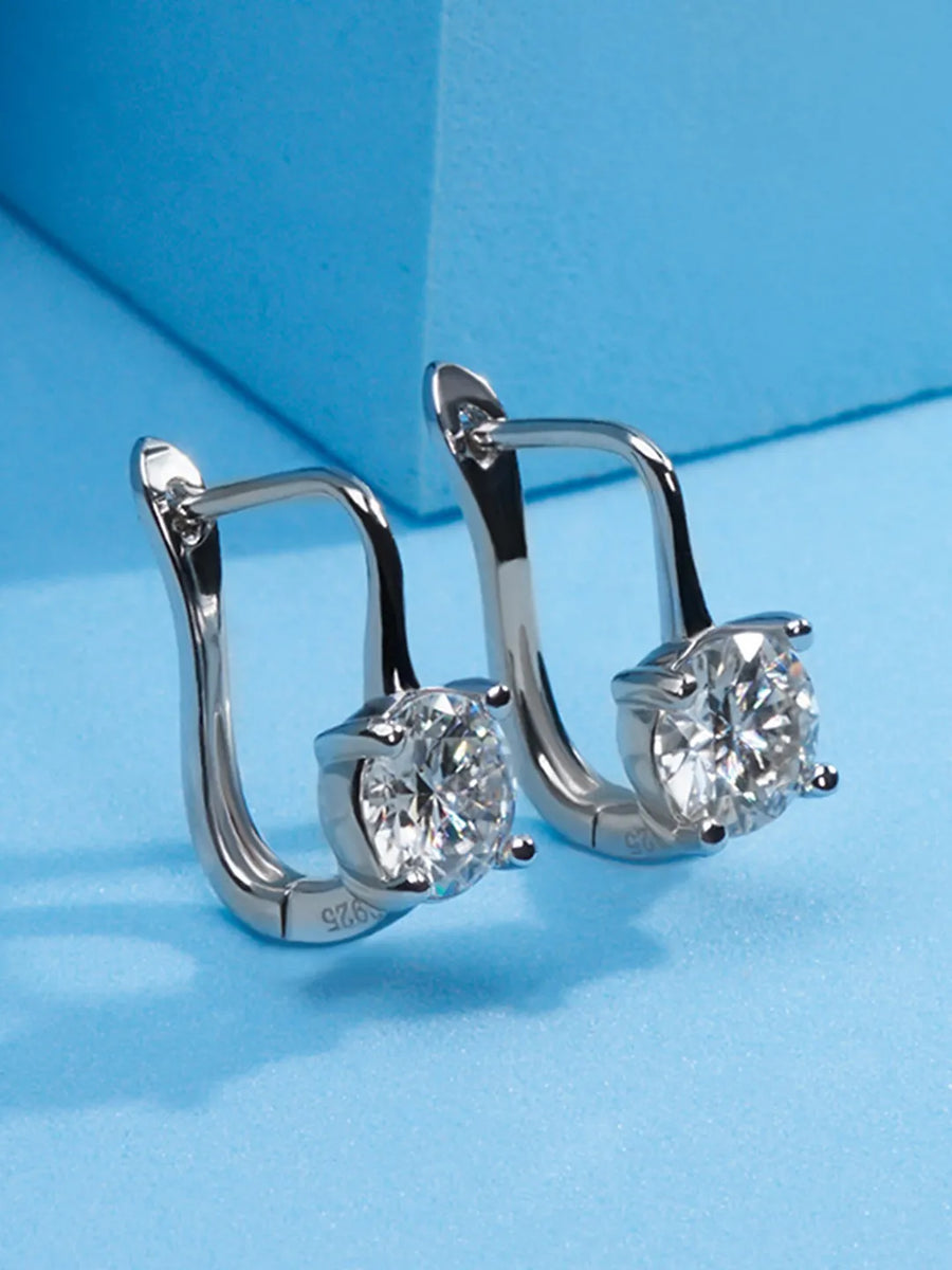 Rhodium Plated CZ Regal Earrings