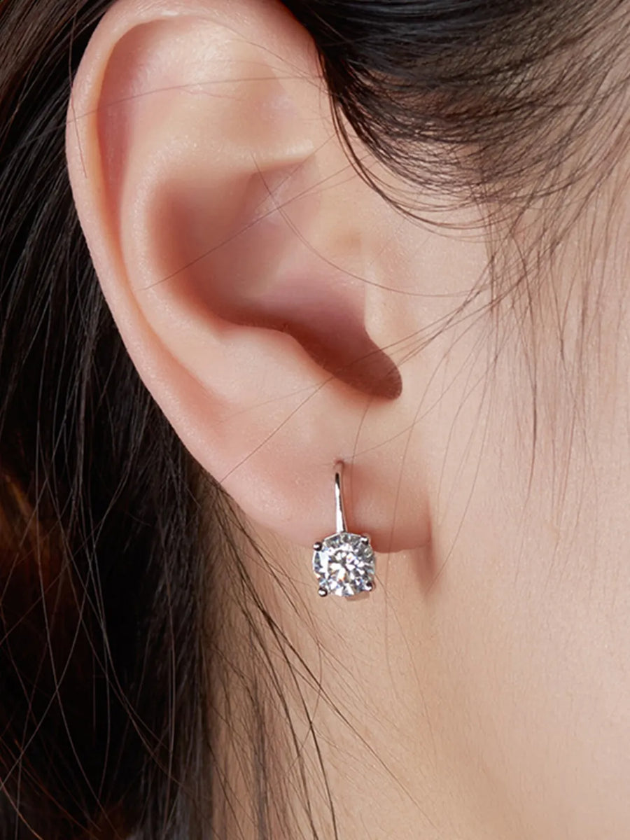 Rhodium Plated CZ Regal Earrings