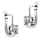 Rhodium Plated CZ Regal Earrings