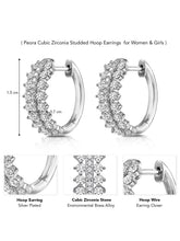 Rhodium Plated CZ Festive Earrings