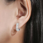 Rhodium Plated CZ Festive Earrings