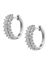 Rhodium Plated CZ Festive Earrings