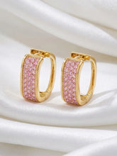 Peora Rosy Spark Hoop Earrings - Gold