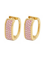 Peora Rosy Spark Hoop Earrings - Gold