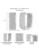 Sparkling Cubic Zirconia Hoops Earrings