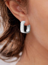 Sparkling Cubic Zirconia Hoops Earrings
