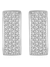 Sparkling Cubic Zirconia Hoops Earrings