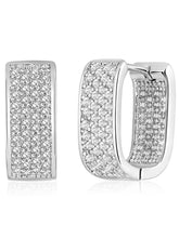 Sparkling Cubic Zirconia Hoops Earrings