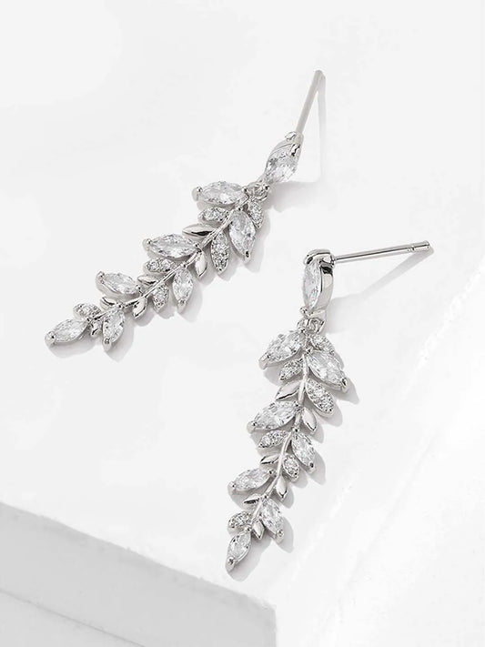 Sparkling Dazzling Grace Earrings - Silver
