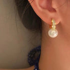 Pearls of Midas Hoop Drop Earrings